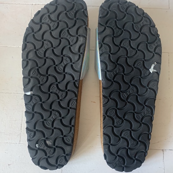 Silver slide Birkenstocks - Picture 4 of 5